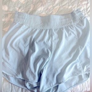 Lulu Hotty hot 4inch (high rise) size 8 Arrow Blue